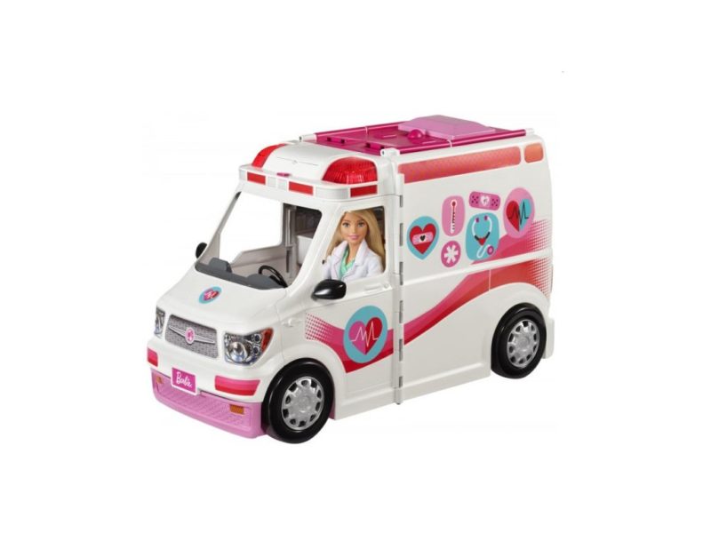 109440 toys barbie large ambulance and hospital care clinic rescue vehicle